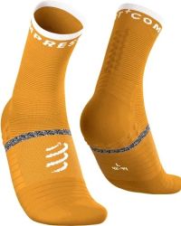 COMPRESSPORT PRO MARATHON SOCKS V2.0 SUNFLOWER ET WHITE Chaussettes running