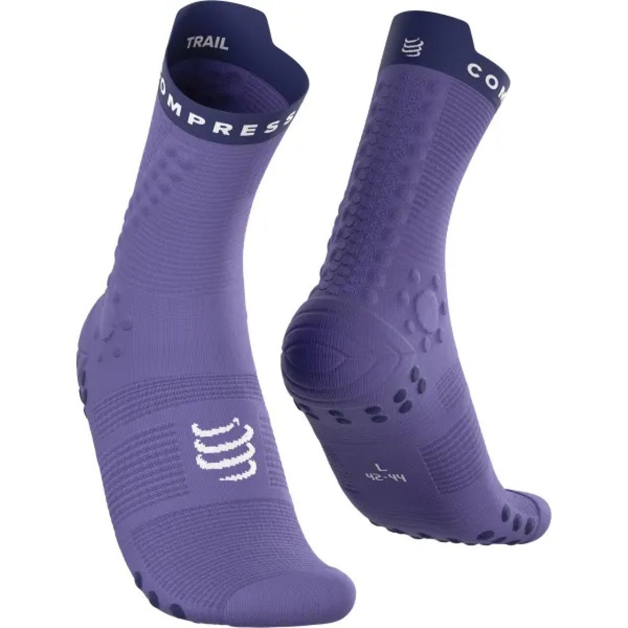 COMPRESSPORT PRO RACING SOCKS V4.0 ASTER PURPLE ET PEACOT Chaussettes running