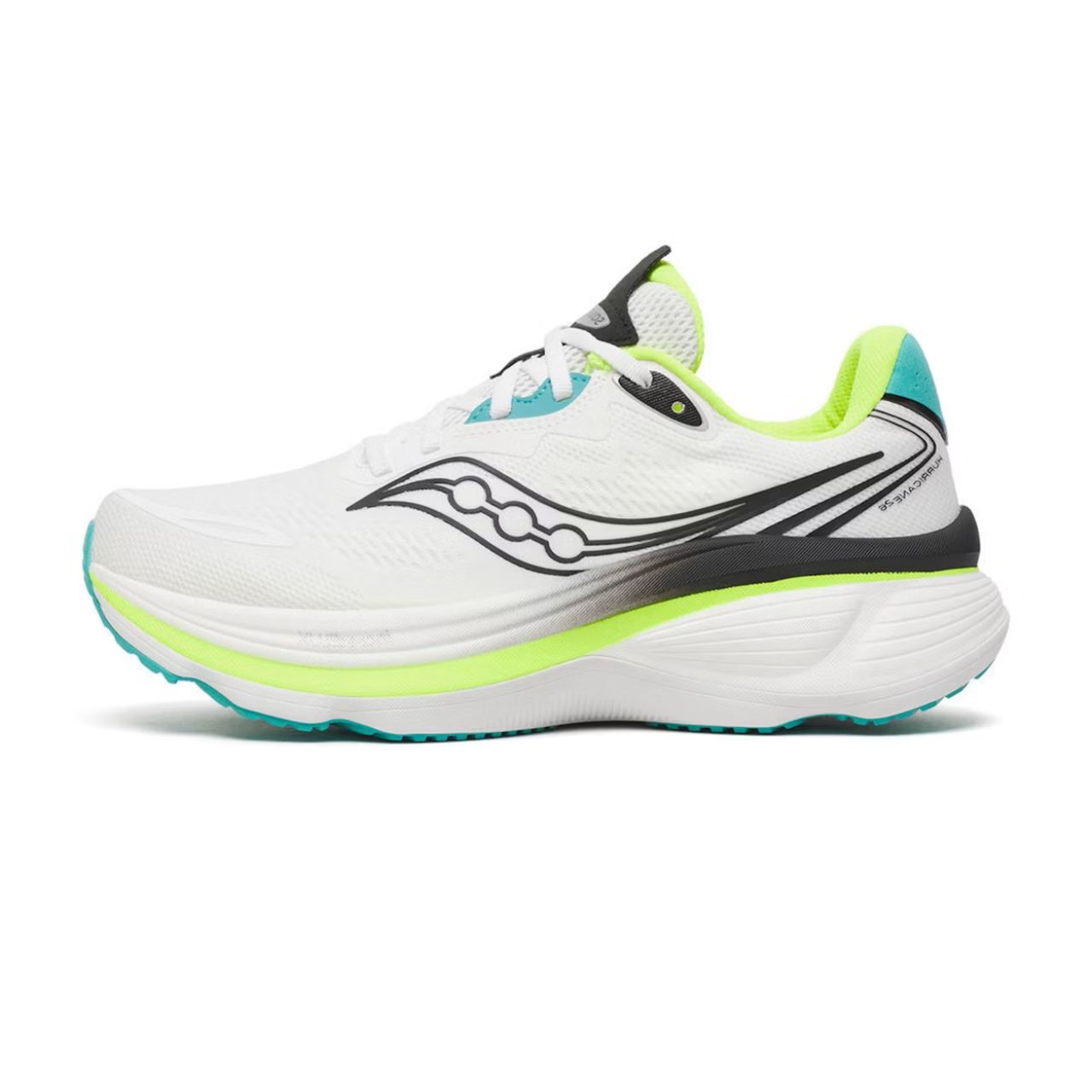 SAUCONY HURRICANE 26 WHITE ET CITRON Chaussures running saucony