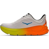HOKA BONDI 9 WHITE ET NEON TANGERINE Chaussures de running pas cher
