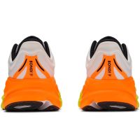 HOKA BONDI 9 WHITE ET NEON TANGERINE Chaussures de running pas cher