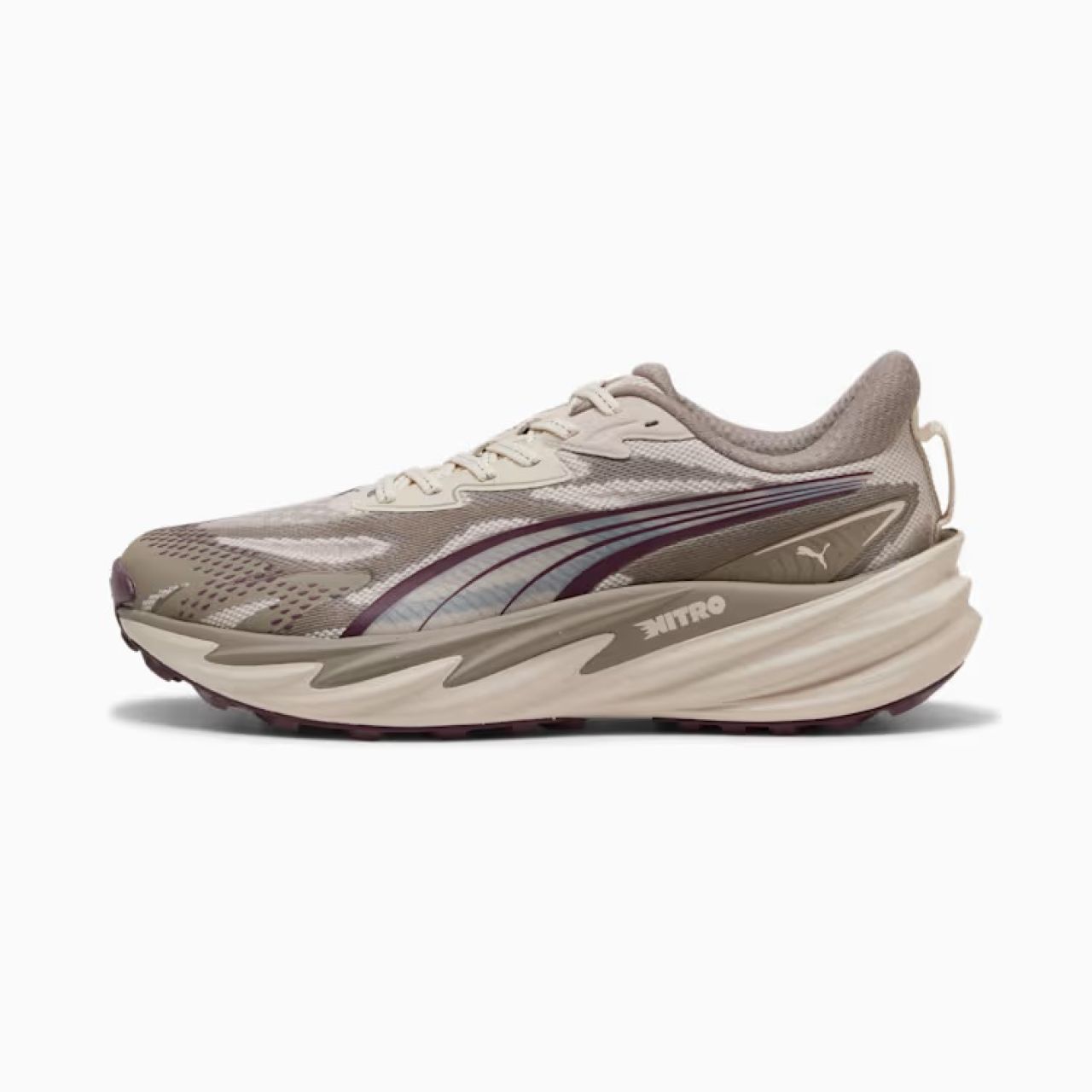 PUMA VELOCITY NITRO TRAIL SILVER FOG , RUBY NOIR ET MOUSE GRAY Chaussures de gravel