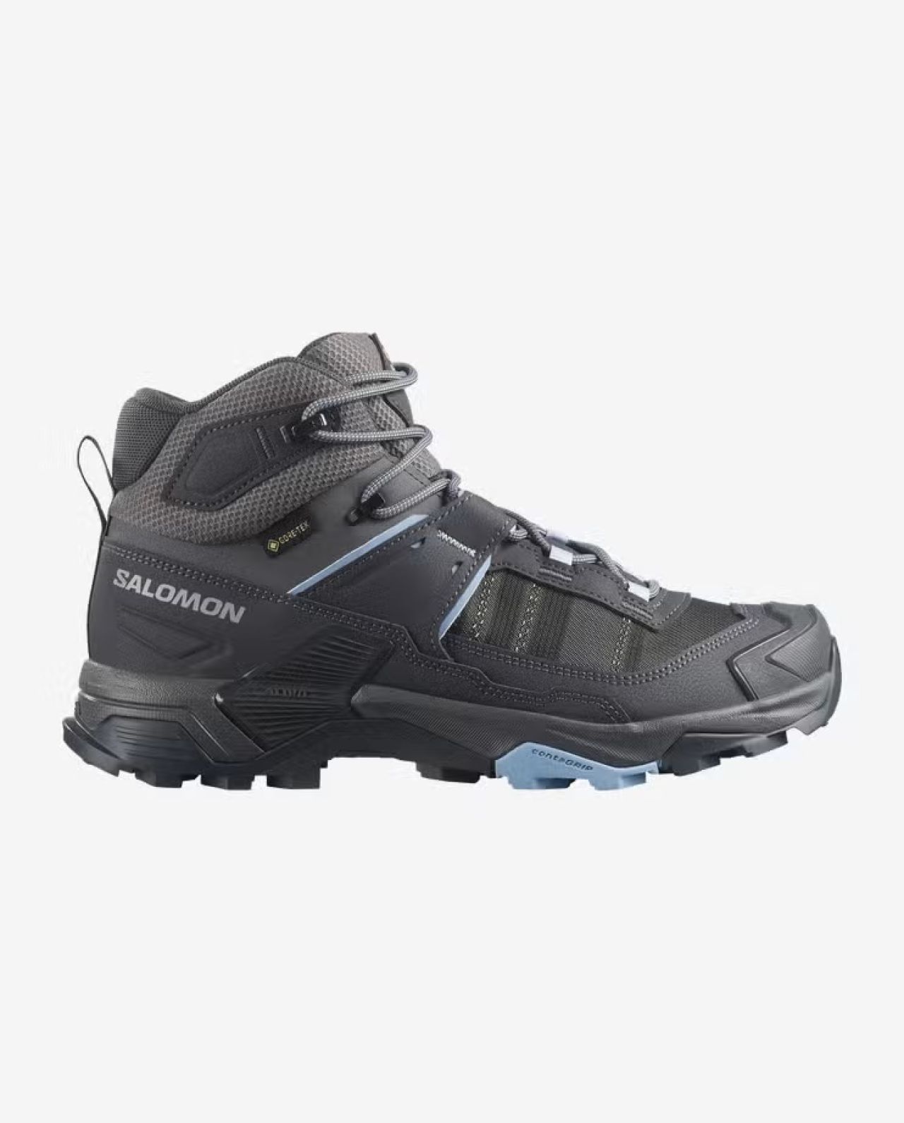 SALOMON X ULTRA 5 GTX MID ASPHALT , CASTELROCK ET BRUNNERA BLUE Chaussures de Randonnée étanche