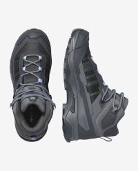 SALOMON X ULTRA 5 GTX MID ASPHALT , CASTELROCK ET BRUNNERA BLUE Chaussures de Randonnée étanche pas cher