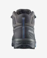 SALOMON X ULTRA 5 GTX MID ASPHALT , CASTELROCK ET BRUNNERA BLUE Chaussures de Randonnée étanche pas cher