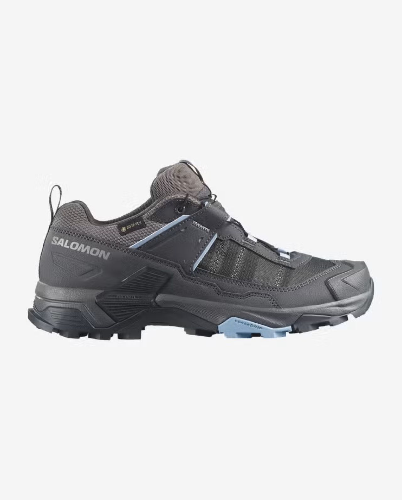 SALOMON X ULTRA 5 GTX W ASPHALT , CASTELROCK ET BRUNNERA BLUE Chaussures de Randonnée étanche