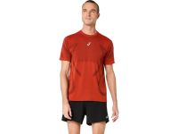 ASICS ROAD SEAMLESS SS TOP SINGED RED Tee shirt  running