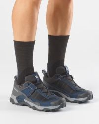 SALOMON X ULTRA 5 GTX  ASPHALT , SPELLBOUND ET ALLOY Chaussures de Randonnée étanche pas cher