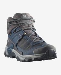 SALOMON X ULTRA 5 MID GTX  ASPHALT , SPELLBOUND ET ALLOY Chaussures de Randonnée étanche pas cher