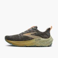 BROOKS GHOST TRAIL GREY, ORANGE ET GOLDEN MIST   Chaussures de gravel pas cher