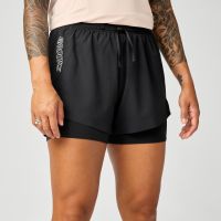 BROOKS CASCADIA SHORT 2 EN 1  WOMEN BLACK Short brooks