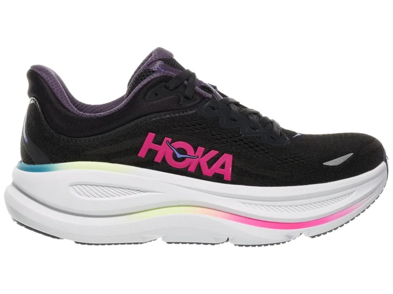 HOKA BONDI 9 BLACK ET NEON DRAGONFRUIT Chaussures de running