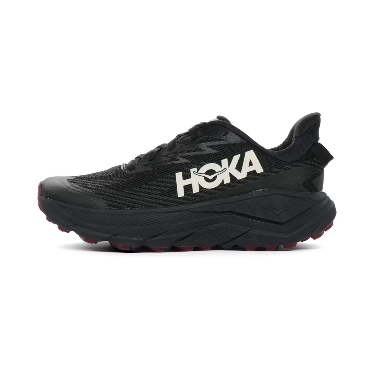 HOKA CHALLENGER 8 GTX BLACK ET VARSITY BURGUNDY Chaussures de Trail