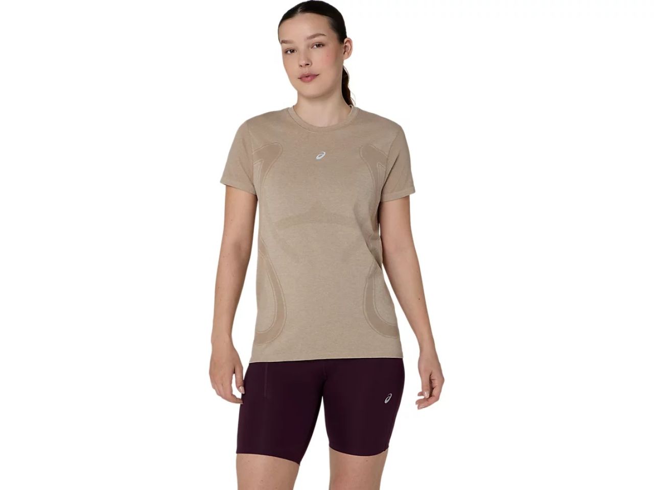 ASICS ROAD SEAMLESS SS TOP GREIGE Tee shirt  running