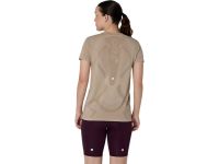 ASICS ROAD SEAMLESS SS TOP GREIGE Tee shirt  running pas cher