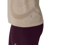 ASICS ROAD SEAMLESS SS TOP GREIGE Tee shirt  running pas cher