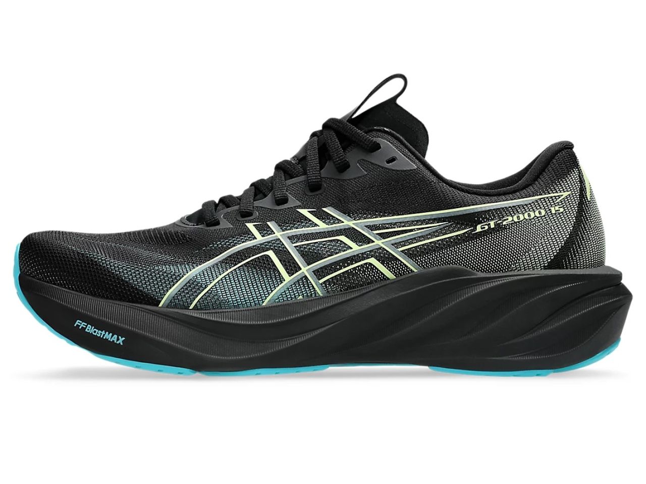 ASICS GT 2000 15 BLACK ET ENERGY AQUA Chaussures Running