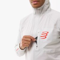 COMPRESSPORT THUNDERSTORM WATERPROOF 25/75 JACKET OFF WHITE Veste étanche pas cher