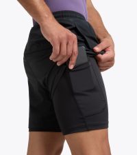 DIADORA SHORTS 2 IN 1 5" BLACK Cuissard de running pas cher