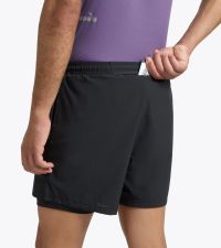 DIADORA SHORTS 2 IN 1 5" BLACK Cuissard de running pas cher