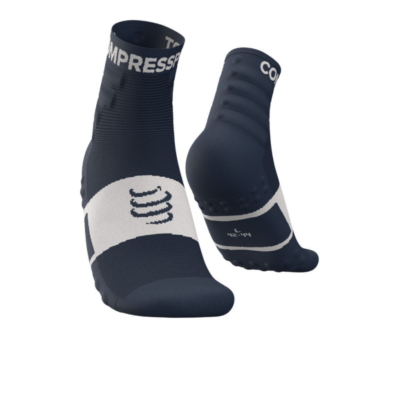 COMPRESSPORT TRAINING SOCKS BLUE ET WHITE Chaussettes running