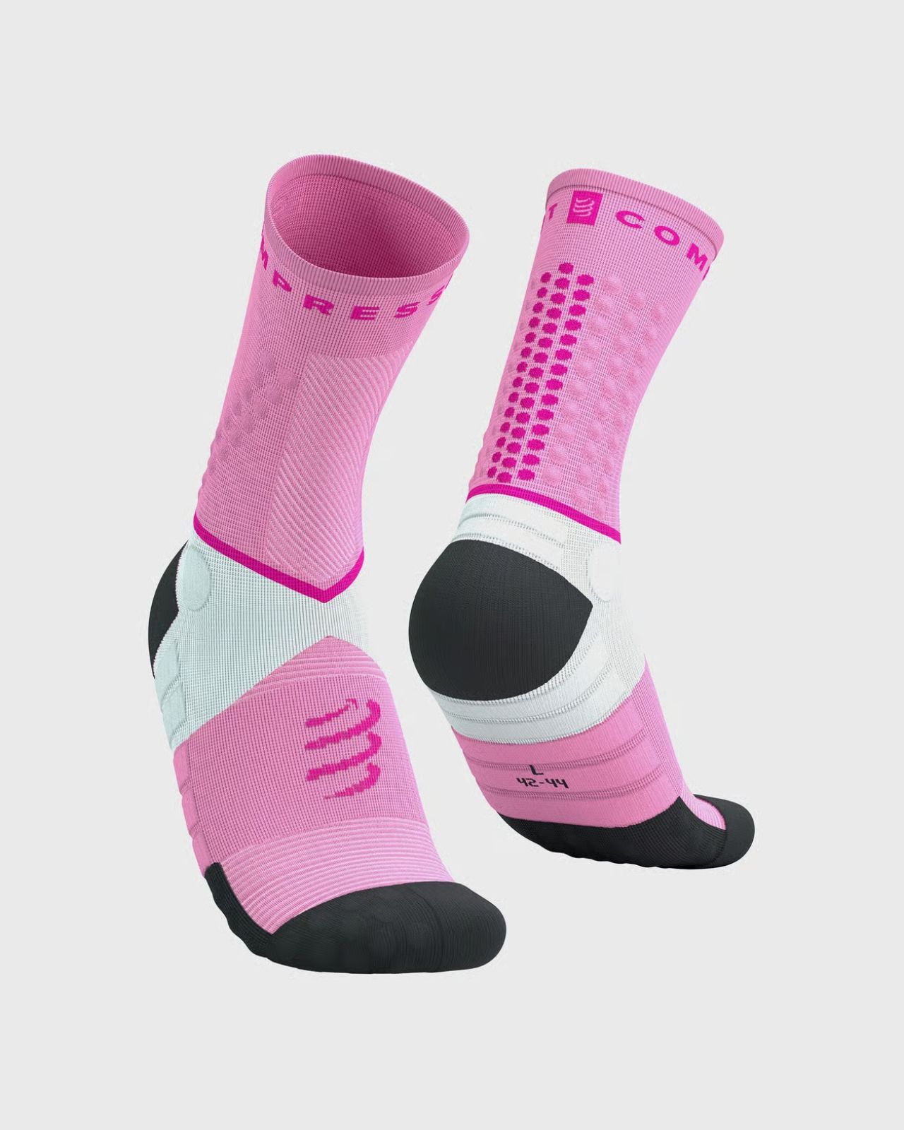 COMPRESSPORT ULTRA TRAIL SOCKS V2.0 BEGONIA ET NEON PINK Chaussettes running