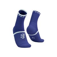 COMPRESSPORT PRO MARATHON SOCKS V2.0 ORIENT BLUE ET WHITE Chaussettes running