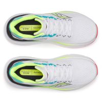 SAUCONY GUIDE 19 WHITE ET CITRON Chaussures running pas cher