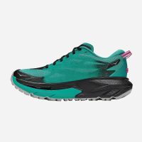 HOKA MAFATE 5 BLACK ET ELECTRIC AQUA Chaussures de trail pas cher