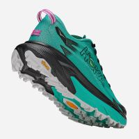 HOKA MAFATE 5 BLACK ET ELECTRIC AQUA Chaussures de trail pas cher