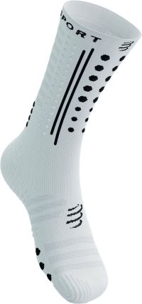 COMPRESSPORT AERO SOCKS 2.0 WHITE BLACK  Chaussettes running pas cher