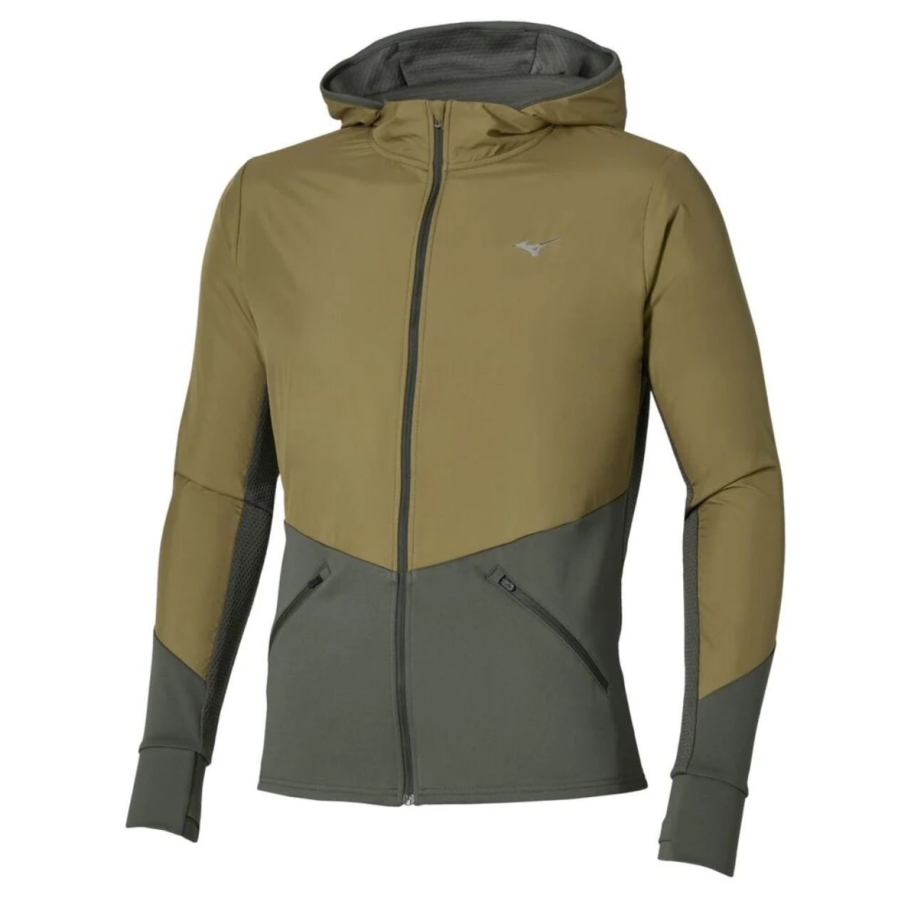 MIZUNO ACTIVE WARMALITE HYBRID FULL ZIP HOODED JACKET Veste running