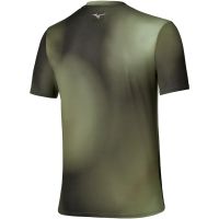 MIZUNO CORE GRAPHIC SS TEE FORREST NIGHT ET MARTINI OLIVE Tee shirt running pas cher