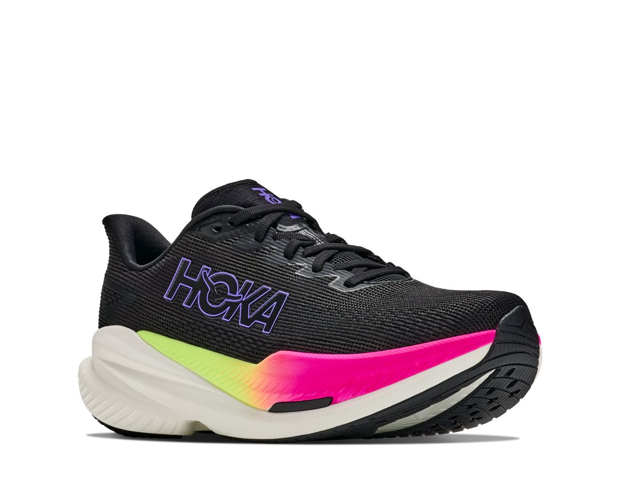 HOKA MACH X 3 BLACK ET NEON NEBULA W Chaussures de running