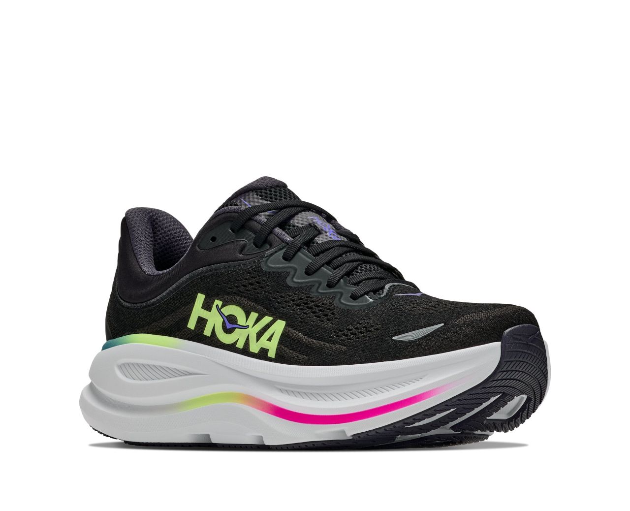 DUPLICATA HOKA BONDI 9 BLACK ET NEON YUZU Chaussures de running