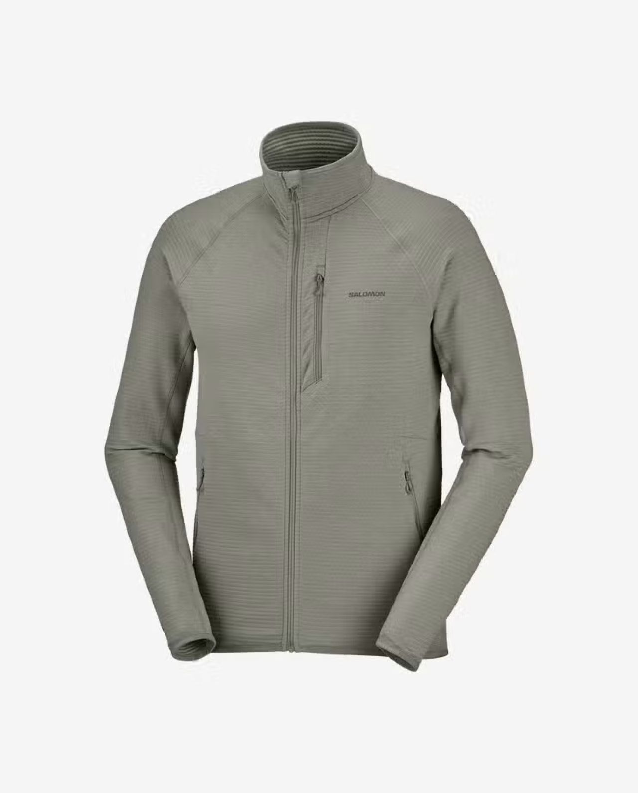 SALOMON ESSENTIAL LIGHTWARM FZ CASTOR GRAY Couche intermédiaire chaude