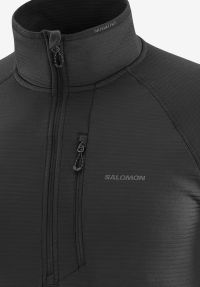 SALOMON ESSENTIAL LIGHTWARM HZ BLACK Couche intermédiaire chaude pas cher