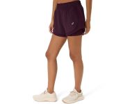 ASICS NAGINO RUN 2-N-1 SHORT DARK AUBERGINE Short Running femme pas cher