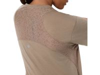 ASICS NAGINO RUN SS TOP GREIGE Tee shirt  running pas cher