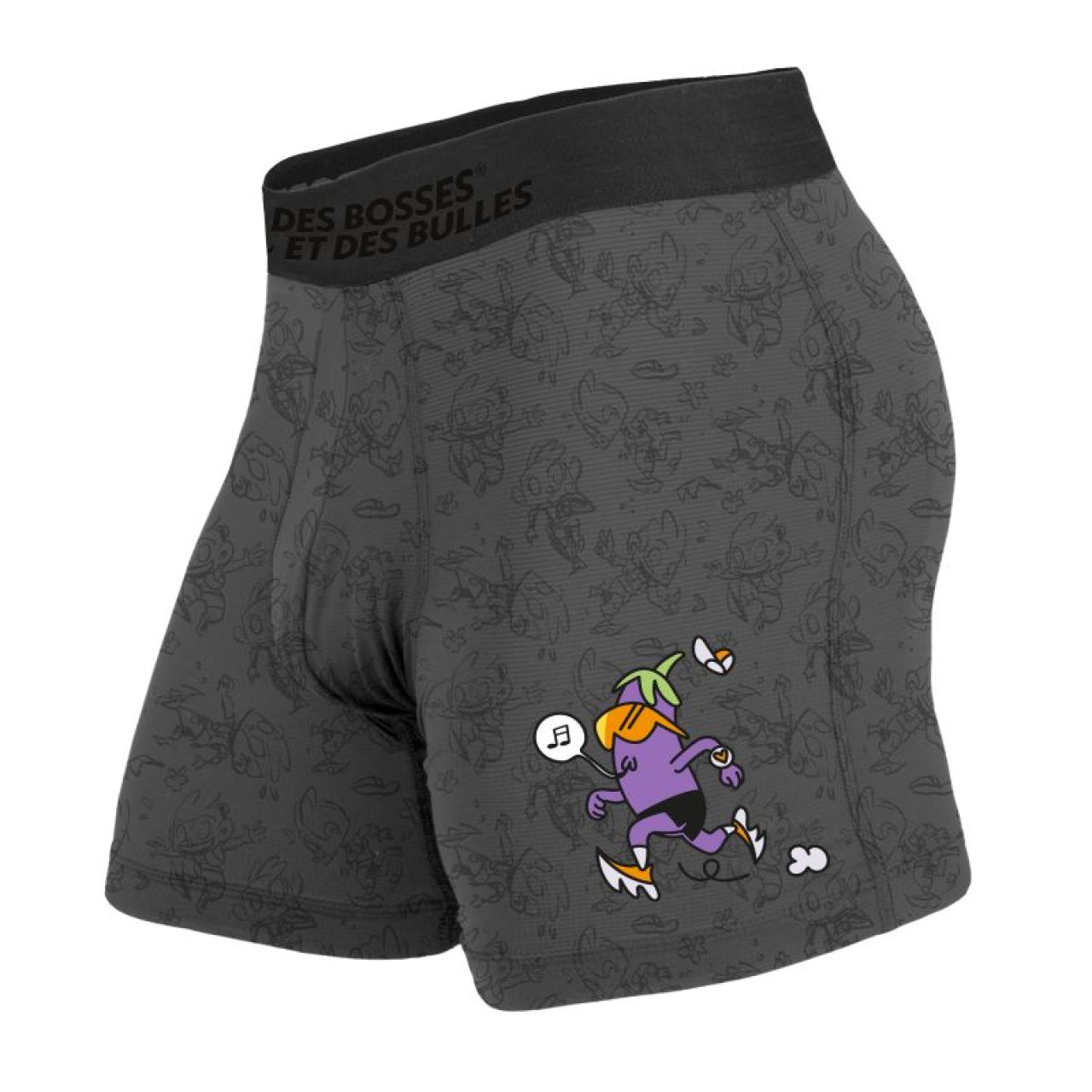 BV SPORT BOXER DBDB AUBERGINE NOIR Sous-Vêtement