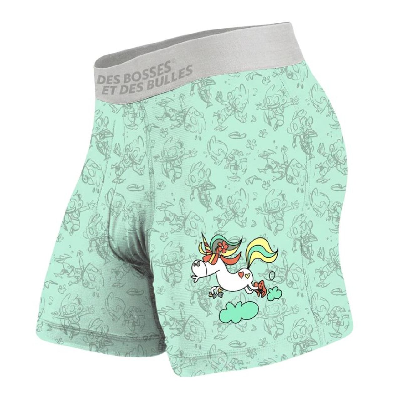 BV SPORT BOXER DBDB LICORNE CIEL Sous-Vêtement