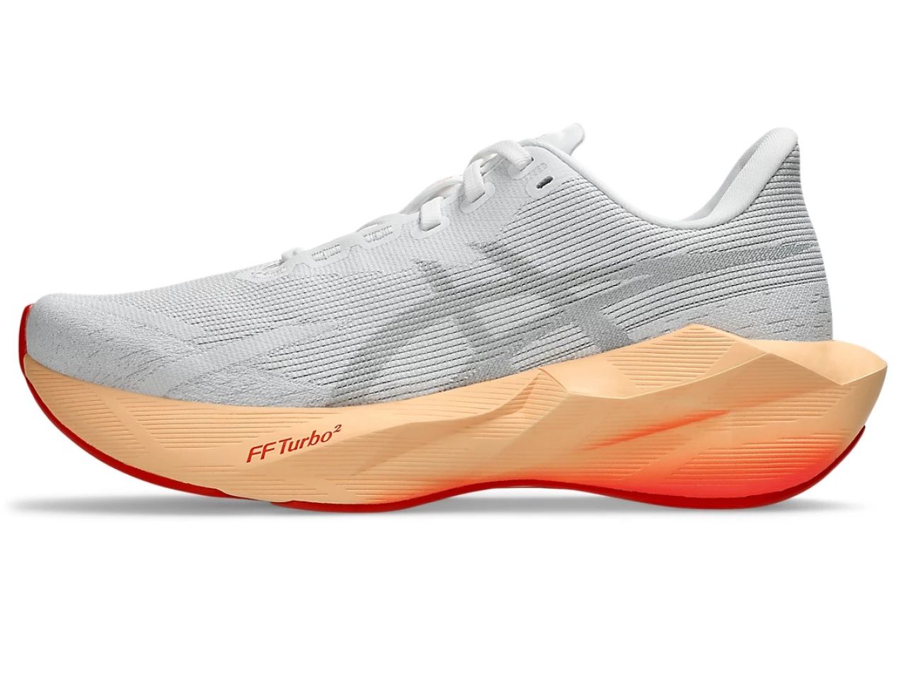 ASICS NOVABLAST 6 WHITE ET VIVID CORAL Chaussures Running