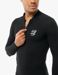COMPRESSPORT 3D THERMO MERINO LS TOP   Sous vetement technique avec laine de merinos pas cher