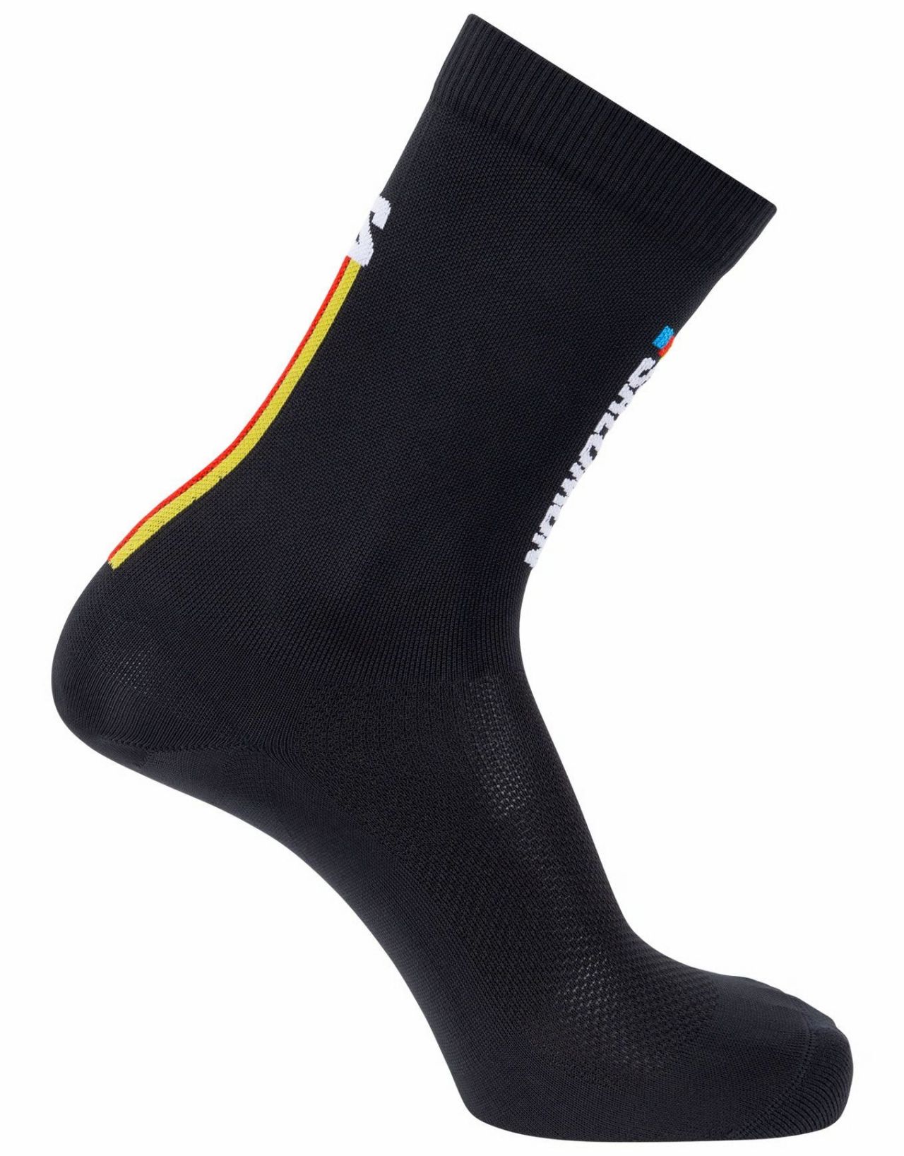 SALOMON SOCKS PULSE RACE FLAG CREW BLACK  Chaussettes running