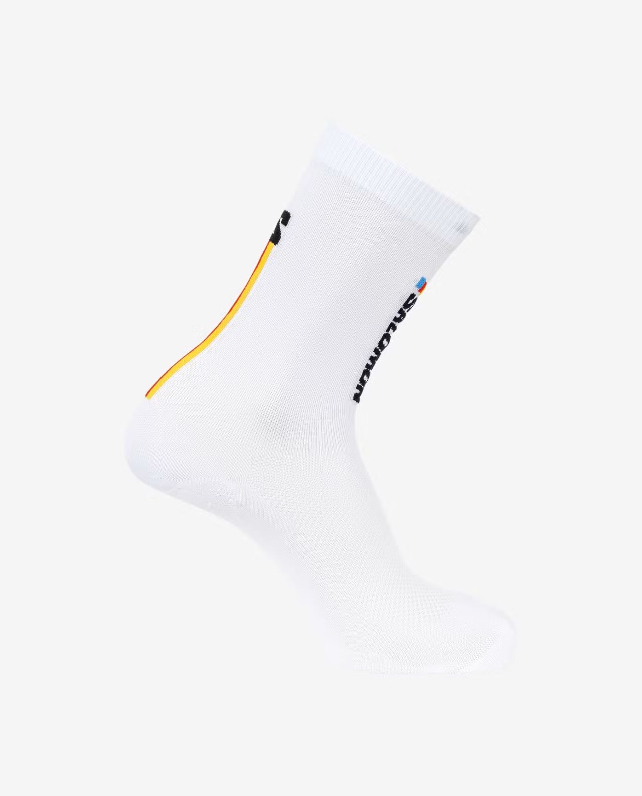 SALOMON SOCKS PULSE RACE FLAG CREW WHITE  Chaussettes running