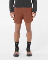 SALOMON SENSE AERO SHORTS 7" M BURNT UMBER   Short running pas cher
