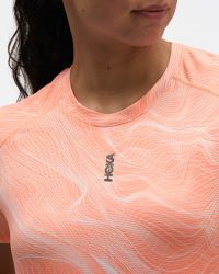 HOKA W EVERYRUN SS CLF PRT Tee shirt running pas cher
