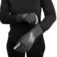 BUFF DRYFLX GLOVES BLACK Gants running pas cher