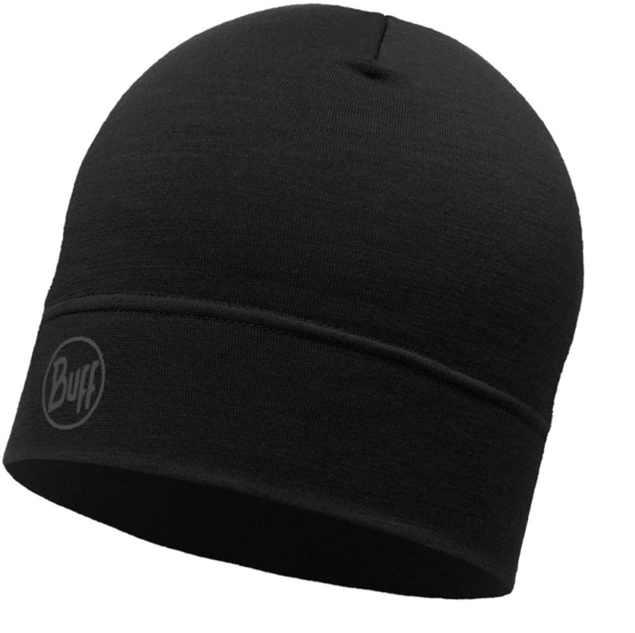 BUFF MERINO LIGHTWEIGHT BEANIE SOLID BLACK Bonnet sport