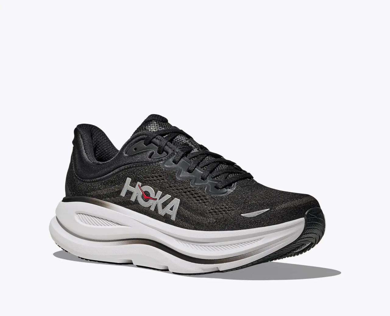 HOKA BONDI 9 BLACK ET VERMILLION Chaussures de running